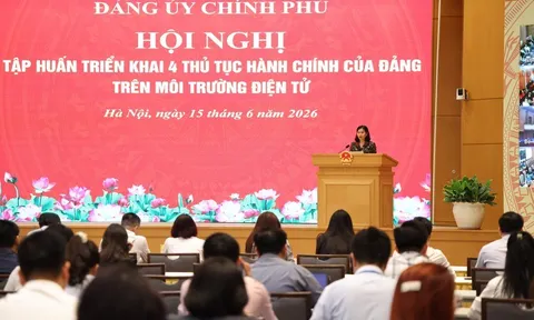 Đảng bộ Chính phủ triển khai 4 thủ tục hành chính của Đảng trên môi trường điện tử
