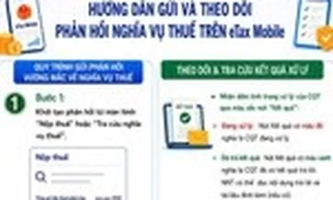 Người nộp thuế có thể gửi và theo dõi phản hồi trên eTax Mobile