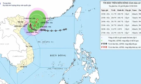Thời tiết hôm nay (22-8): Bão số 4 di chuyển chậm theo hướng Bắc