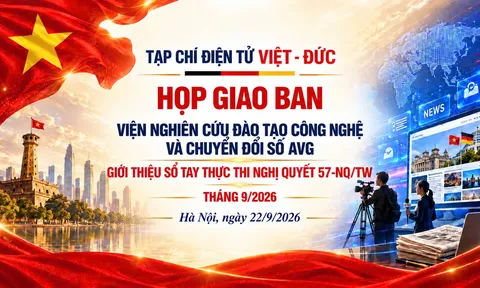 Tạp chí Điện tử Việt - Đức họp giao ban công tác tháng 9/2026 - Trao quyết định bổ nhiệm cán bộ