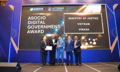 Bộ Tư pháp được vinh danh tại Giải thưởng Chính phủ số ASOCIO 2026