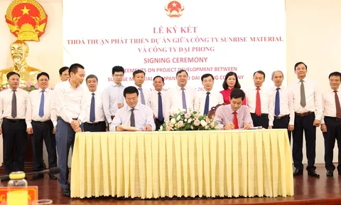 Công ty CP xây dựng hạ tầng Đại Phong ký kết phát triển dự án với Tập đoàn Sunrise Material (Singapore)