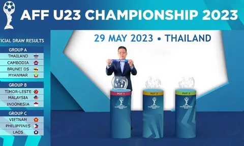 U23 Đông Nam Á 2023: Việt Nam cùng bảng Philippines và Lào