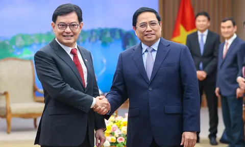 Thủ tướng Phạm Minh Chính tiếp Phó Thủ tướng Singapore Vương Thụy Kiệt