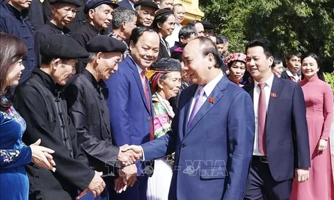 Chủ tịch nước gặp mặt đoàn đại biểu người có uy tín tiêu biểu tỉnh Hà Giang