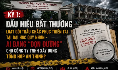 Kỳ 1: Dấu hiệu bất thường loạt gói thầu khắc phục thiên tai tại Đại học Quy Nhơn – Ai đang “dọn đường” cho Công ty An Thịnh?