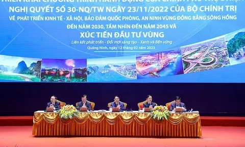 Thủ tướng chủ trì Hội nghị triển khai Chương trình hành động của Chính phủ thực hiện Nghị quyết của Bộ Chính trị về phát triển Vùng Đồng bằng sông Hồng