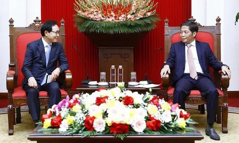 Trưởng Ban Kinh tế Trung ương tiếp Tổng Giám đốc Tổ hợp Samsung Việt Nam Choi Joo Ho