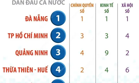 Đà Nẵng dẫn đầu xếp hạng Chỉ số chuyển đổi số (DTI) năm 2022