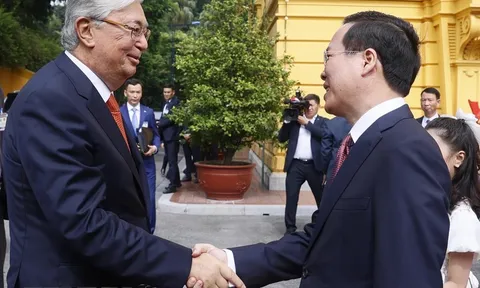 Chủ tịch nước Võ Văn Thưởng chủ trì lễ đón Tổng thống Kazakhstan