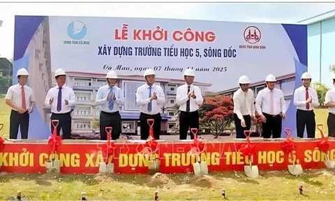 Ninh Bình trao tặng 20 tỷ đồng: Khởi công xây dựng Trường Tiểu học 5 Sông Đốc, nâng cao chất lượng giáo dục Cà Mau