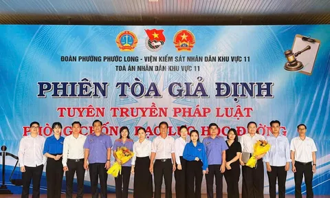 Đoàn TNCS Hồ Chí Minh phường Phước Long: Phối hợp tổ chức Phiên tòa giả định tuyên truyền pháp luật cho học sinh, lan tỏa tinh thần thượng tôn pháp luật