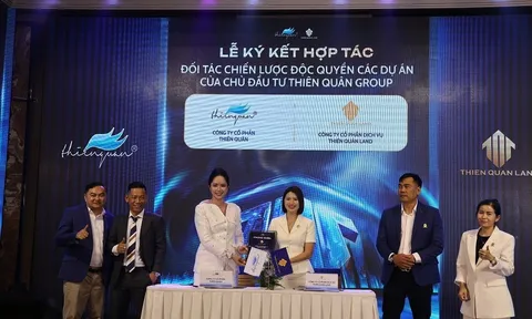 Lễ ký kết hợp tác chiến lược giữa Công ty Cổ phần Thiên Quân và Công ty Cổ phần Dịch vụ Thiên Quân Land, định vị thương hiệu bất động sản hàng đầu Miền Tây