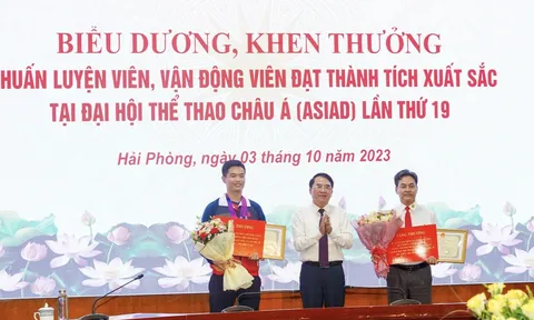 Hải Phòng thưởng lớn HLV, VĐV đạt Huy chương Vàng ASIAD 19