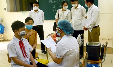 Hà Nội bắt đầu tiêm vaccine phòng Covid-19 cho trẻ từ 5 đến dưới 12 tuổi