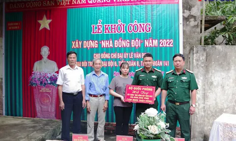 Trung đoàn 141 bàn giao hỗ trợ xây dựng “Nhà đồng đội” cho quân nhân có hoàn cảnh khó khăn