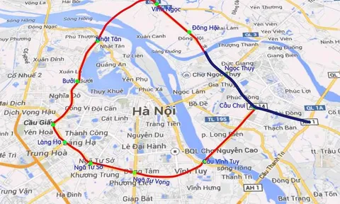 Toàn cảnh đường vành đai 2,5 đi qua nhiều khu đô thị ở Hà Nội