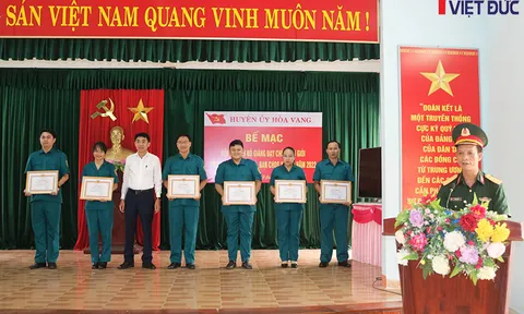 Hoà Vang (Đà Nẵng): Tổng kết Hội thi cán bộ giảng dạy chính trị giỏi và chính trị viên Phó ban CHQS xã giỏi