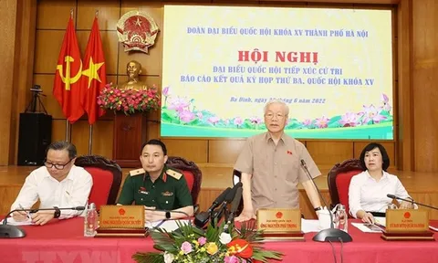 Tổng Bí thư tiếp xúc cử tri Hà Nội sau Kỳ họp thứ 3, Quốc hội khóa XV