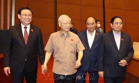 Tổng Bí thư Nguyễn Phú Trọng dự phiên thảo luận về kinh tế-xã hội của Quốc hội
