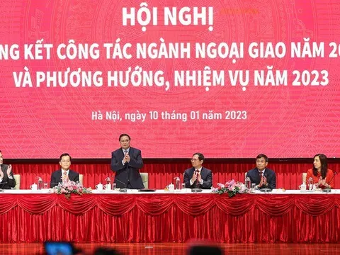 Thủ tướng dự Hội nghị tổng kết công tác ngành ngoại giao năm 2022, triển khai phương hướng, nhiệm vụ năm 2023