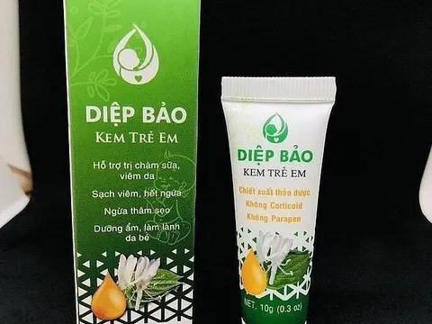 Cục Quản lý Dược thông tin về sản phẩm kem Diệp Bảo bôi da trẻ em bị FDA Mỹ thu hồi