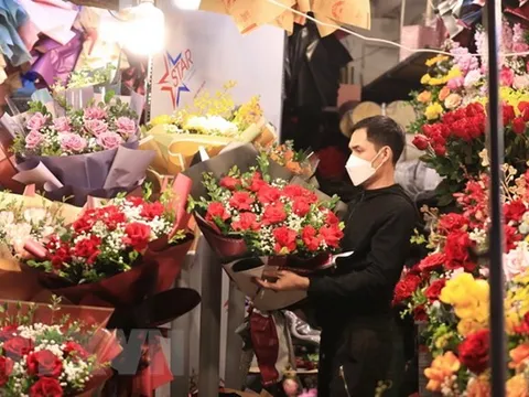 Sôi động thị trường hoa tươi và quà tặng ngày Valentine