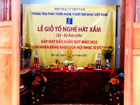 Lễ giỗ Tổ nghề hát Xẩm: Gặp mặt đầu xuân và đón nhận bằng khen của Hội Nhạc Sĩ Việt Nam