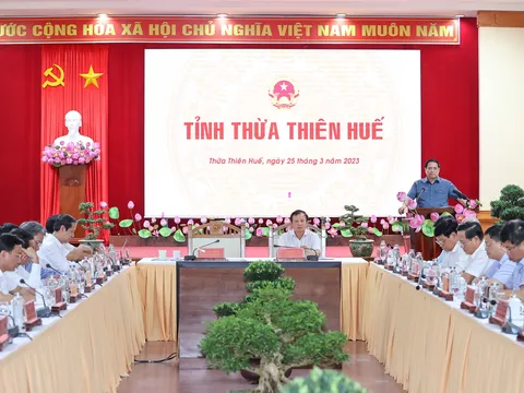 Thủ tướng làm việc với Ban Thường vụ Tỉnh ủy Thừa Thiên Huế