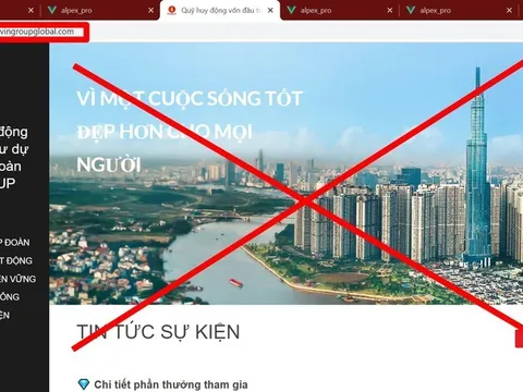 Cảnh báo tình trạng giả mạo trang web của Vingroup để lừa đảo
