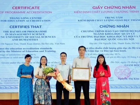 Thêm 7 chương trình đào tạo của Trường ĐH Khoa học xã hội và Nhân văn được kiểm định chất lượng