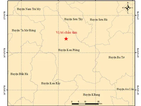 Kon Tum: Liên tiếp xảy ra 4 trận động đất tại huyện Kon Plông
