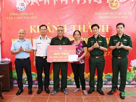 Khánh thành Nhà tình nghĩa tặng người thờ cúng liệt sĩ ở huyện Tiên Yên, tỉnh Quảng Ninh