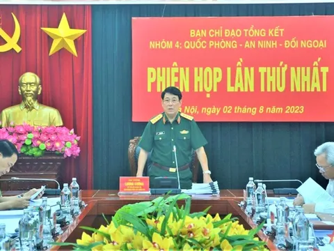 Đại tướng Lương Cường chủ trì Phiên họp thứ nhất Nhóm Biên tập Quốc phòng - An ninh - Đối ngoại tổng kết 40 năm đổi mới