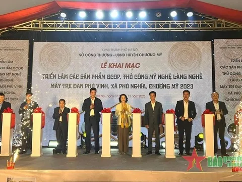 Giới thiệu các sản phẩm thủ công mỹ nghệ mây tre đan đến với người dân Thủ đô