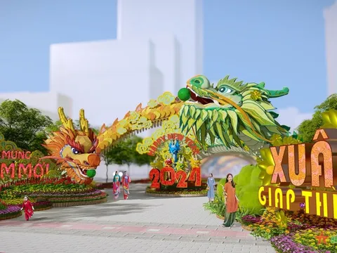 Kỷ lục linh vật Rồng dài hơn 100 mét tại đường hoa Nguyễn Huệ Tết Giáp Thìn