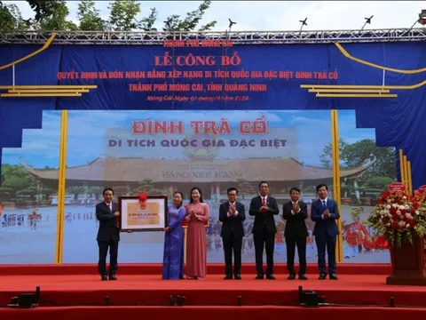 Công bố quyết định và đón nhận Bằng xếp hạng Di tích Quốc gia đặc biệt đình Trà Cổ