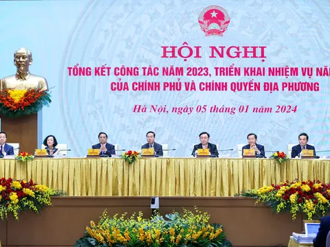 Hội nghị Chính phủ và chính quyền địa phương tổng kết công tác năm 2023, triển khai nhiệm vụ năm 2024