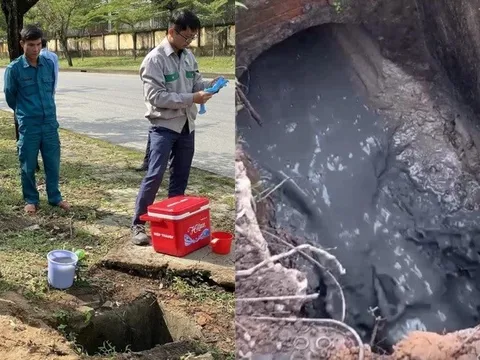 Kiểm tra, lập biên bản doanh nghiệp sản xuất giấy xả thải ra môi trường