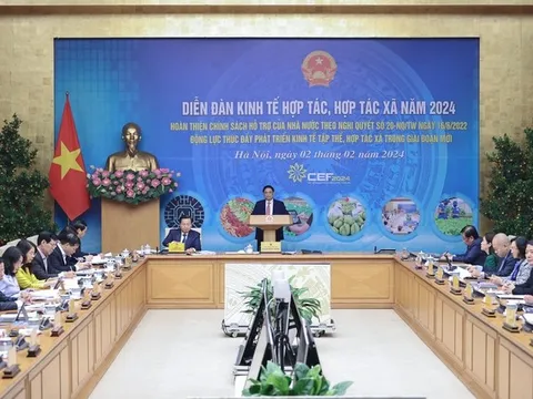 Thủ tướng Phạm Minh Chính chủ trì Diễn đàn kinh tế hợp tác, hợp tác xã năm 2024