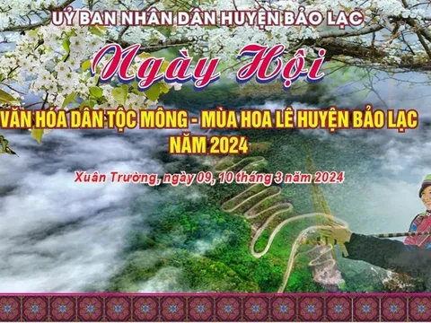 Từ 9-10/3, diễn ra ngày hội văn hóa dân tộc Mông - Mùa hoa lê huyện Bảo Lạc