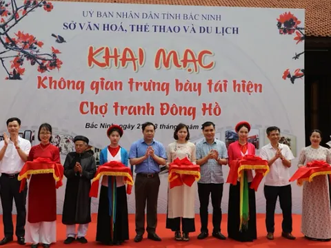 Bắc Ninh khai mạc không gian trưng bày tái hiện chợ tranh Đông Hồ