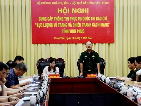 Tổ chức Cuộc thi báo chí “Lực lượng vũ trang và chiến tranh cách mạng” tỉnh Vĩnh Phúc