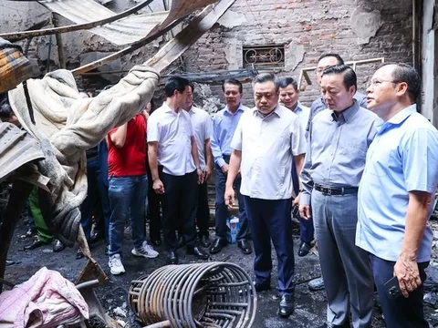 Công an Hà Nội thông tin về vụ cháy ở đường Trung Kính, quận Cầu Giấy khiến 14 người tử vong