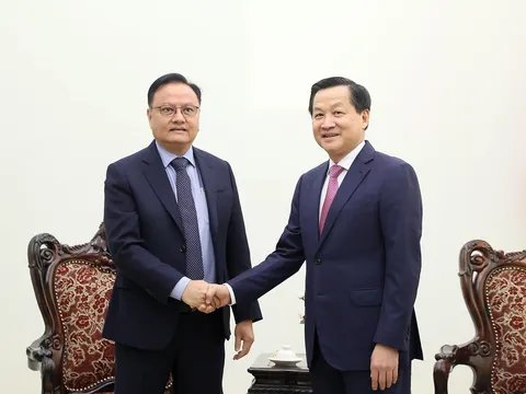 Phó Thủ tướng Lê Minh Khái tiếp Bộ trưởng Bộ Tài chính Lào