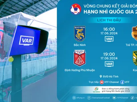 Áp dụng công nghệ VAR tại Vòng chung kết giải hạng Nhì quốc gia 2024