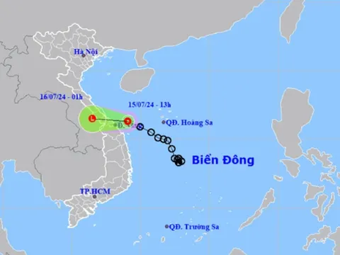 Áp thấp nhiệt đới vào vùng biển Quảng Trị đến Quảng Nam