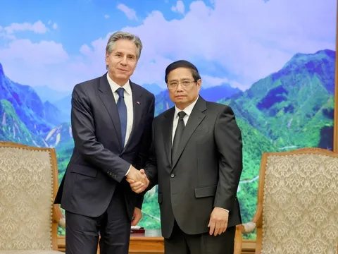 Thủ tướng Phạm Minh Chính tiếp Ngoại trưởng Hoa Kỳ sang chia buồn trước sự ra đi của Tổng Bí thư Nguyễn Phú Trọng