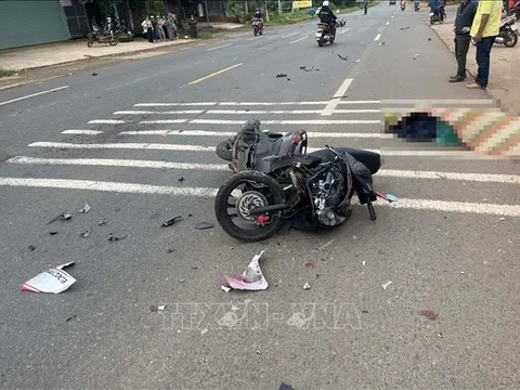 Bình Phước: Xe máy ngược chiều gây tai nạn khiến 3 người thương vong​