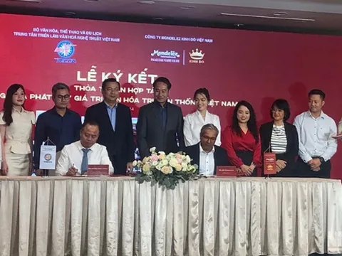 Ký kết hợp tác giữa Trung tâm Triển lãm Văn hóa Nghệ thuật Việt Nam và Mondelez Kinh Đô
